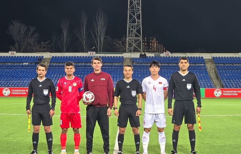 U23 Việt Nam vừa giành thắng lợi trước U23 Tajikistan (Ảnh: Liên đoàn Bóng đá Việt Nam – VFF).