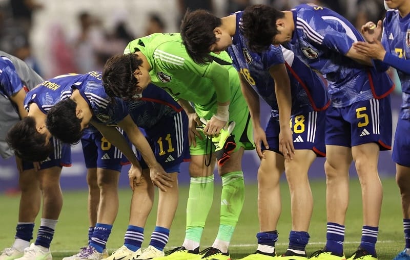 U23 Nhật Bản thất bại nuối tiếc trước U23 Hàn Quốc (Ảnh: Getty).