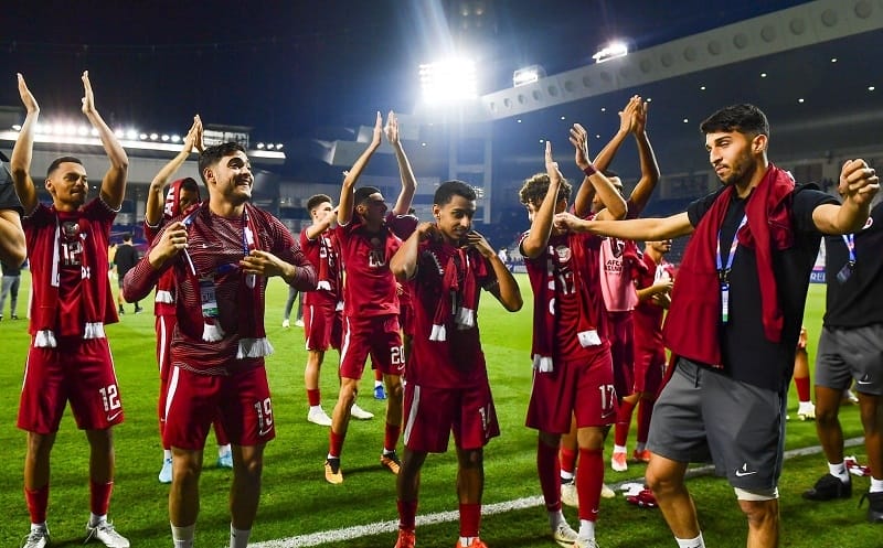 U23 Qatar đứng đầu bảng A với thành tích bất bại (Ảnh: Getty).