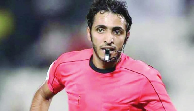 Trọng tài Al Marri Abdulla chưa rút thẻ đỏ nào trong 5 năm qua (Ảnh: Qatar Tribune).